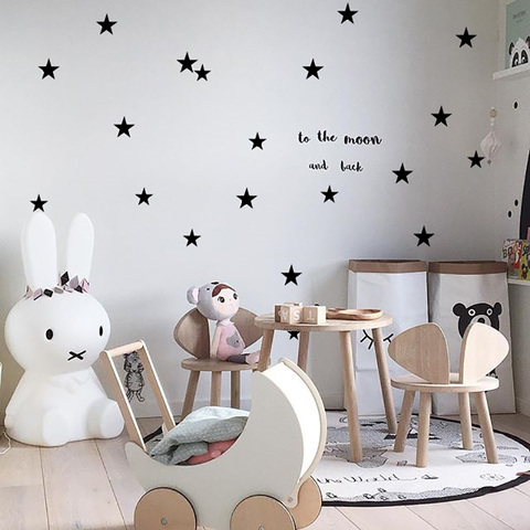 Baby Nursery Bedroom Stars Wall Sticker For Kids Room Home Decoration Children Wall Decals Art Kids Wall Stickers Wallpaper ► Photo 1/6