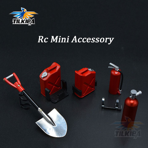 RC Simulation Mini Fire extinguisher Small Shovel Mini Fuel Tanks for 1/10 scale RC Rock cralwer Accessory Tamiya D90 RC4WD Axia ► Photo 1/5