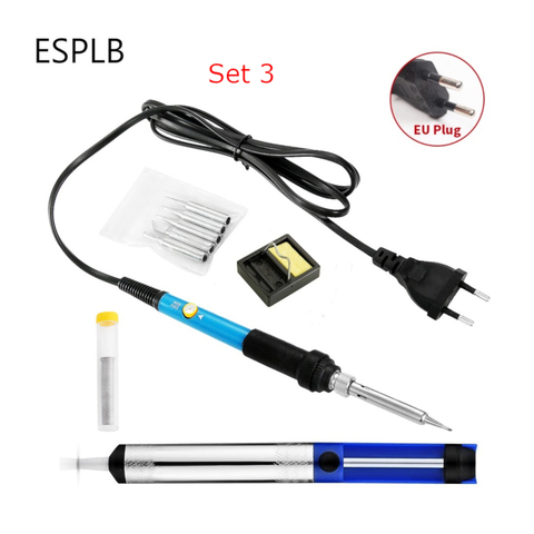 ESPLB 110V/220V US/EU Plug Electric Soldering Iron Adjustable Temperature Welding Solder Station Heat Pencil + 5pcs Tips ► Photo 1/6