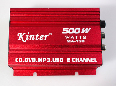 Kinter Auto Power Subwoofer Amplifier Car Audio Stereo Amplifier Hi-Fi 12V 2CH USB Mini Digital Motorcycle / Boat /MP3/MP4/CD ► Photo 1/1