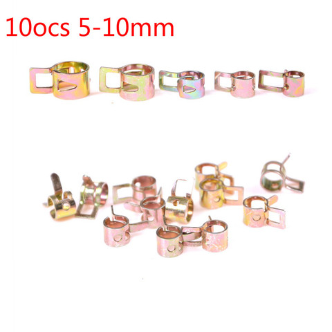 10Pcs/lot 5mm 6mm 7mm 8mm 9mm 10mm  Spring Clip Fuel Line Hose Water Pipe Air Tube Clamps Fastener ► Photo 1/6