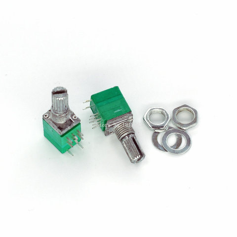 5PCS RV097N B10K B50K B100K 10K 50K 100K with a Switch Audio 8pin Shaft 15mm Amplifier Sealing Potentiometer ► Photo 1/1