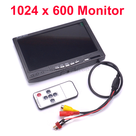 NEW 7 inch LCD TFT 1024 x 600 Monitor with T plug Screen FPV Monitor Photography Ground Station For RC Parts QAV-R 220mm QAV-X ► Photo 1/6