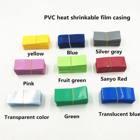 20PCS Li-ion 18650 Battery Wrap PVC Heat Shrink Tubing Precut 7 Color Choice Size 30*75mm Battery Film Tape Battery Cover ► Photo 1/1