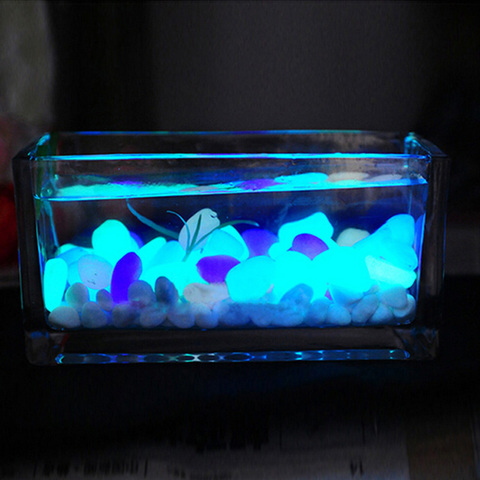 Hot! 1/10Pcs Nice Glow in the Dark Pebbles Artificial Luminous Stone Walkway Aquarium Accessories Fish Tank Decor ► Photo 1/6