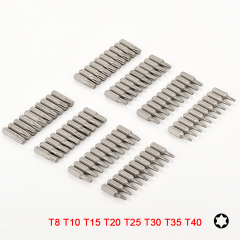 10 or 8pcs Torx Screwdriver Bit Set 1/4 Hex Shank Star T8 T10 T15 T20 T25 T30 T35 T40 Screw Driver Bits For Home Hand Tools ► Photo 1/6