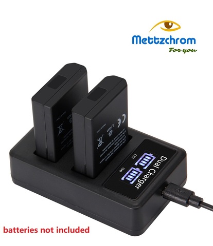 Mettzchrom Dual battery charger For Nikon USB Dual battery charger EN-EL14 EN-EL14A EN-EL15 MH-25 MH-24 Travel Dual Charger ► Photo 1/3