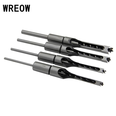 Woodworking Square Hole Drill Bit Cutter Tool High-speed steel HSS 1/4 to 1/2 Inch Mortising Chisel Set Wood Drill Twist Drill ► Photo 1/6