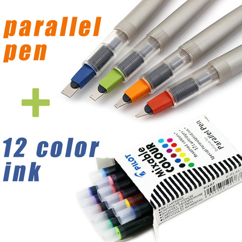 pilot parallel pen art fountain Gothic Arabic calligraphy with 12 color ink  cartridges 1.5 2.4 3.8 6.0mm FREEshipping - Price history & Review, AliExpress Seller - Pen Store