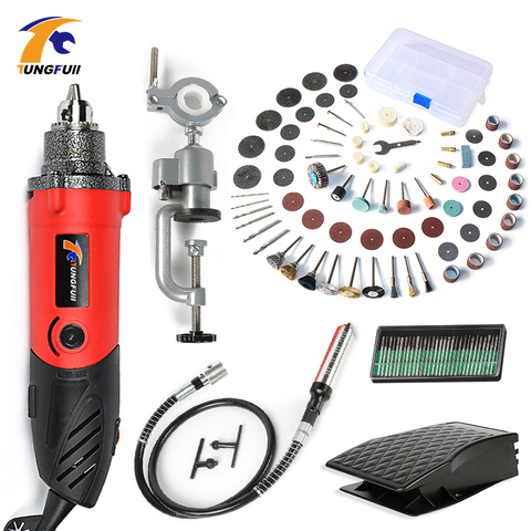 TUNGFULL Type Electrical Tools 500W Mini Grinder Variable Speed Rotary Grinding Dremel Drill Electric Engraver DIY Creative Tool ► Photo 1/6