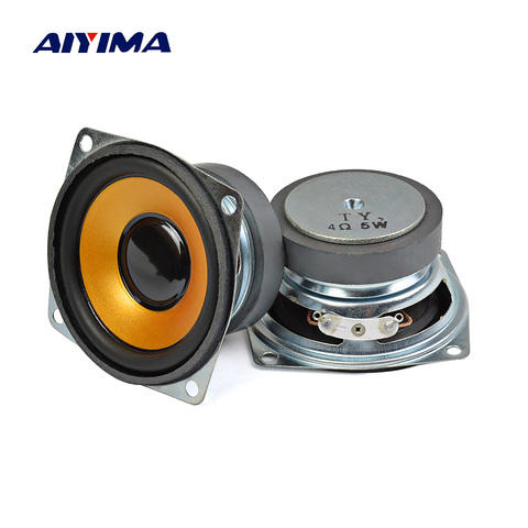 AIYIMA 2Pcs 4 Ohm 5W Audio Speaker 2.5 inch 66mm Full Range Rubber Cone Altavoz Square loudSpeaker DIY Home Theater Sound System ► Photo 1/6