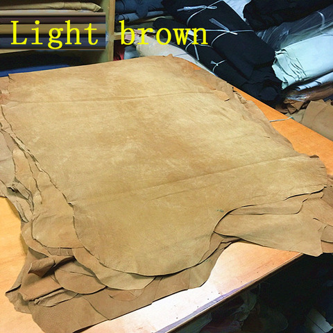 Light brown Genuine pig split suede leather material whole piece ► Photo 1/1