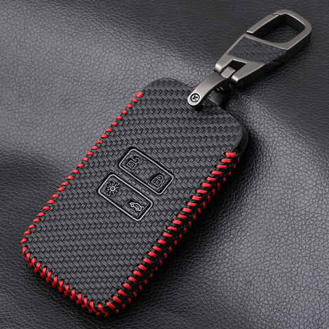 Leather key fob cover case holder for Renault TALISMAN CAPTUR Espace Clio Megane Koleos scenic 4 2016-2022 card remote keyless ► Photo 1/6