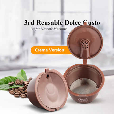  ICafilasDripper Crema Coffee Capsule Filter Upgrade 3rd For Dolce Gusto Cafeteira Refillable Reusable Coffee Cup Baskets ► Photo 1/6