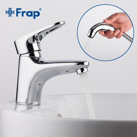 Frap Hot Sale Bathroom Basin Mixer Brass Handle Bath sink faucets Tap With bidet faucet Brass Body Water Save torneira banheiro ► Photo 1/6