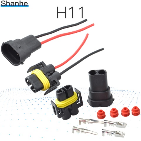 1 kits H8 H9 H11 Wiring Harness Socket Car Wire Connector Cable Plug Adapter for HID LED Foglight Head Light Lamp Bulb Led Light ► Photo 1/6