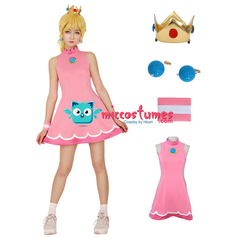 Mario Tennis Princess Peach Cosplay Costume Dress ► Photo 1/3