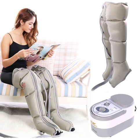 Electric Air Compression Leg Massager Leg Wraps Foot Ankles Calf Massage Machine Promote Blood Circulation Relieve Pain Fatigue ► Photo 1/6
