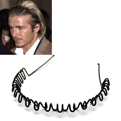 Fashion David Beckham Style black Metal Male Headbands Men Wave Hairband Women Girls Hair Accessories ► Photo 1/2