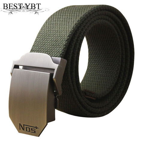 Best YBT Unisex tactical belt Top quality 4 mm thick 3.8 cm wide casual canvas belt Outdoor Alloy Automatic buckle men Belt ► Photo 1/6