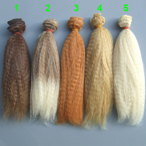 1/3 1/4 1/6 OB SD BJD small curly doll wigs / diy handmade texitle doll hair 20cm ► Photo 1/6