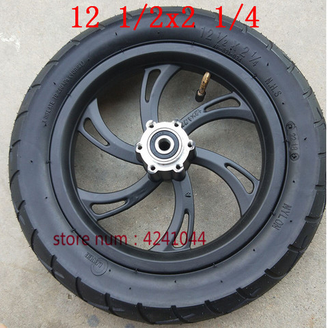 Free shipping 12 1/2X2 1/4  tires hub 12 inch wheels  tyre stire for electric scooters E-bike folding bicycles  ► Photo 1/6