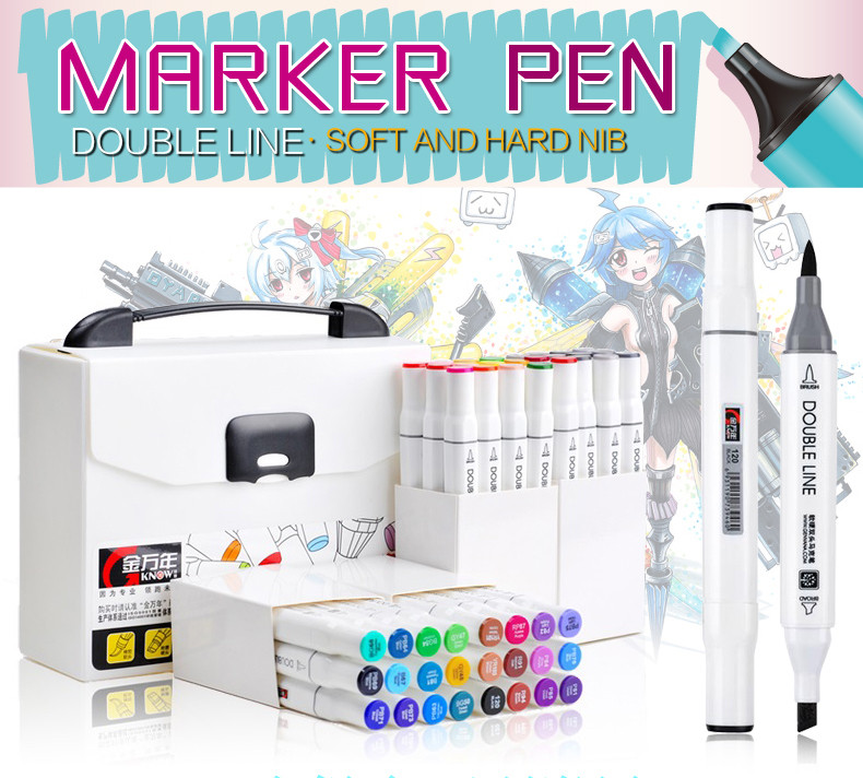 Bianyo Professional Grade Artist Alcohol Dual Marker Pens - Soft