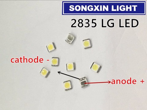 2000PCS/Lot  FOR LG SMD LED 3528 2835 1W 3V Cold White For TV/LCD Backlight ► Photo 1/6