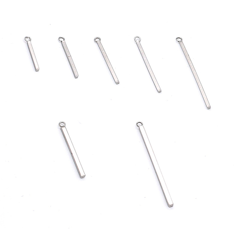 Semitree 20pcs/lot Stainless Steel Bar Pendant Charms for DIY Necklace Earrings Jewelry Making Findings Accessories 20mm 30mm ► Photo 1/6