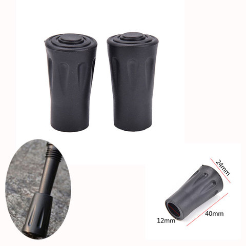 2 Pcs/lot Outdoor Hiking Walking Sticks Tips Protectors Hiking Pole Replacement Tips Trekking Pole Tip Protectors ► Photo 1/6