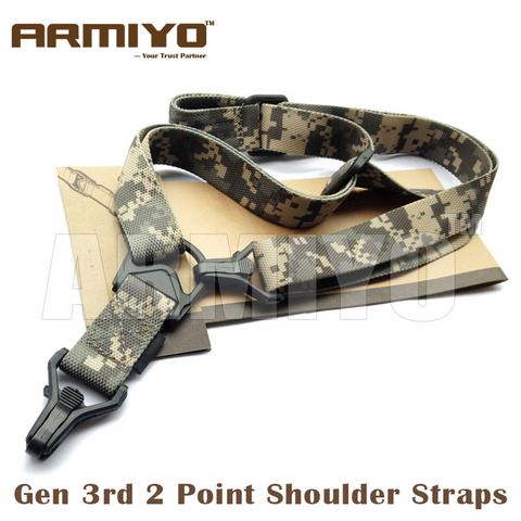 Armiyo Tactical Mission S3 2 Point Adjustable Shoulder Strap Gun Sling Rifle Nylon Belt Plastic Clip Mount Hunting Accessories ► Photo 1/6