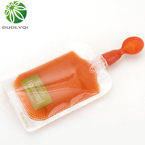 Food Grade Plastic Fruit Vegetables Juice Containers Eco-friendly Baby Food Storage Bags Prctical Child Safe Spoon Fit The Bags ► Photo 1/1