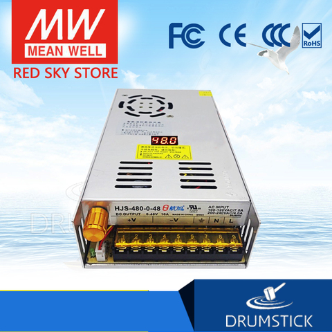 Sales promotion adjustable DC voltage regulator digital display switching power supply 0-48V10A480W air plus HJS-480-0-48 ► Photo 1/1