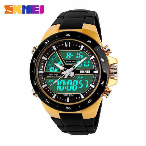 SKMEI Men Sports Watches Male Clock 5ATM Dive Swim Fashion Digital Watch Military Multifunctional Wristwatches relogio masculino ► Photo 1/6