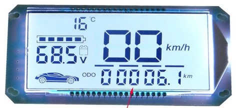 lcd display dashboard speedometer for electric scooter electric bike tricycle parts white/blue color 48v-120v battery indicator ► Photo 1/6