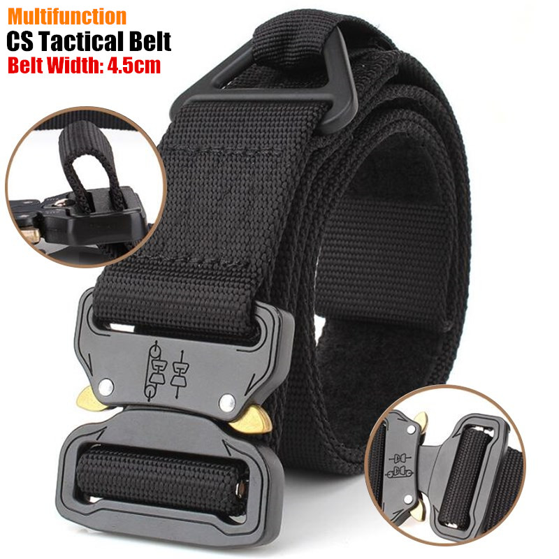 Tactical Belt Utility Belt Military Belt with Quick-Release Buckle & Accessories