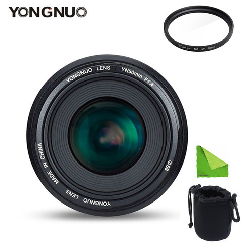 YONGNUO YN50mm 50mm F1.4 Standard Prime Lens Large Aperture Auto Focus Lens for Canon EOS 6D 70D 5D2 5D3 600D 60D DSLR Camera ► Photo 1/1