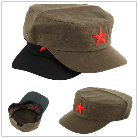 1pcs China Red Army Cotton Cap Hat Red Star Chairmen Mao Communist Party Men's Gift Personality Casual Visor ► Photo 1/6