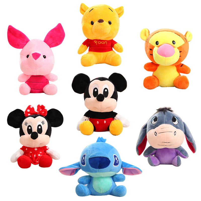 Disney Mickey Mouse Stitch Figure Jewelry Box PVC Cartoon Animal Anime Pooh  Bear Action Figure Model Gift Girl Children Kids Toy