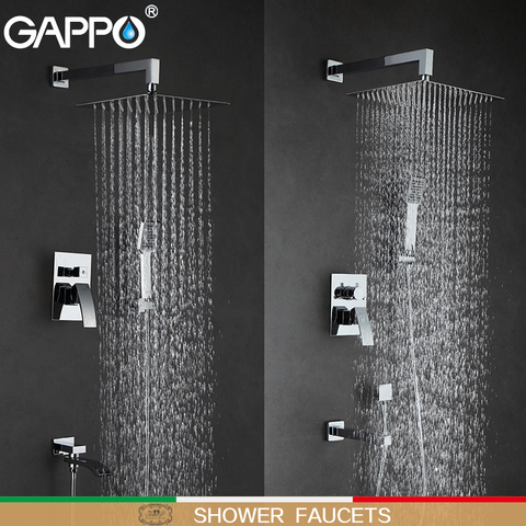 GAPPO Shower Faucets bathroom faucet mixer bathtub taps rainfall shower set wall mounted shower system torneira do chuveiro ► Photo 1/6