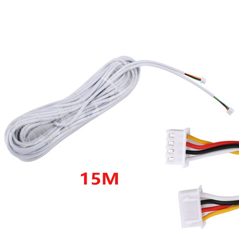 15M 2.54*4P 4 wire cable for video intercom Color Video Door Phone doorbell wired Intercom cable ► Photo 1/2