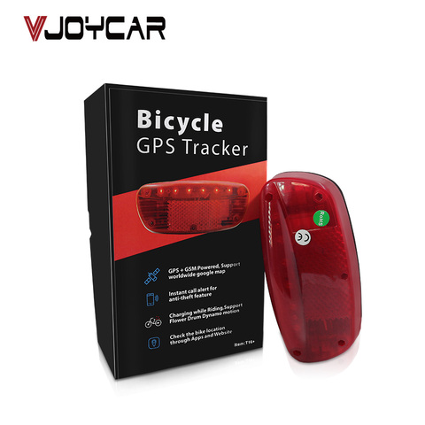 Waterproof GPS Tracker Bikes SMS Locating Audio Surveillance GPS Tracker 120 Days Real Time Tracking Bicycle Lamp Rastreador ► Photo 1/6