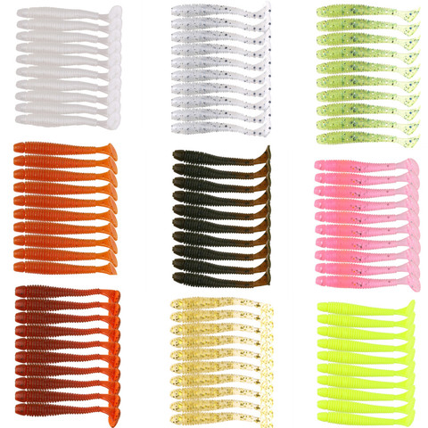 10pcs/lot Wobblers  Soft Bait Saturn Worm 0.7g 4.7cm Swimbaits Silicone Artificial Soft Fishing Lure For Fishing Peche ► Photo 1/6