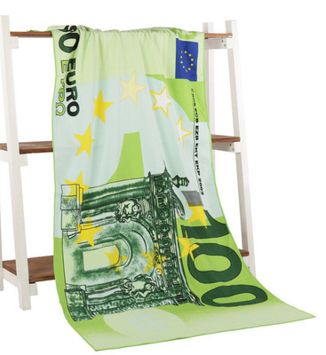 New Euro Dollar Flag Printed Microfiber Bath Beach Towel Serviette de bain Flag USA Body Washcloth for Men the Shower 70*140cm ► Photo 1/6