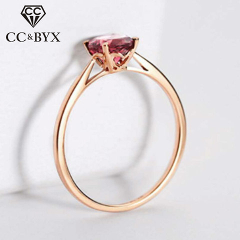 CC Vintage Rings For Women Real S925 Silver Heart Hollow 4 Claws Classic Cubic Zircona Round Stone Ring Wedding Jewelry CC1483 ► Photo 1/6