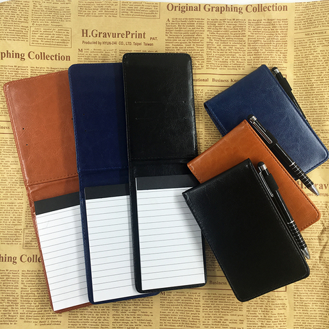 RuiZe Multifunction Pocket notebook A7 small note book notepad leather cover business daily planner office stationery supplies ► Photo 1/6