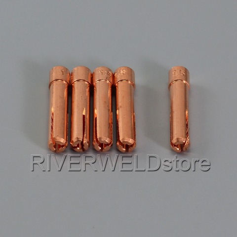 TIG Short Collets 0.5mm ( 1.0 1 1.6  2.0  2.4  3.2 Optional ) 5PCS Fit TIG Welding Torch SR PTA DB WP 17 18 26 Series ► Photo 1/6