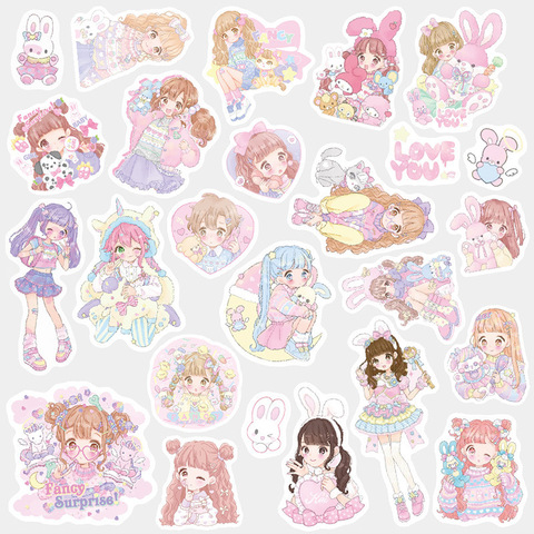 39pcs Cute Menhera-chan Kids Fun Paper Stickers Homemade Bookkeeping Decals  On Laptop / Decorative Scrapbooking / Diy - Stationery Sticker - AliExpress