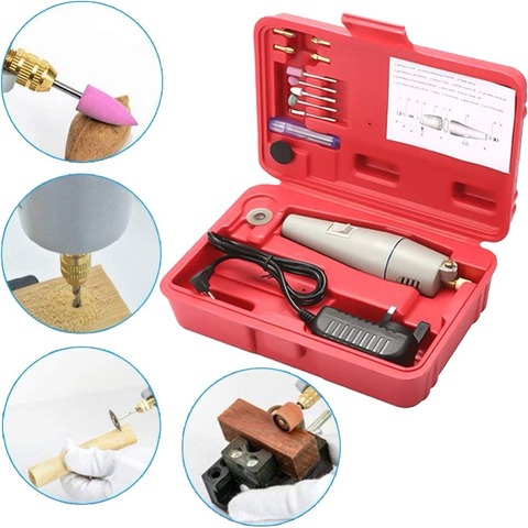 Mini Electric Drill Set DIY Micro Electrical Drill Grinder For Dremel Wood Jewel Stone Cutting Drilling Grinding Engraving Tool  ► Photo 1/6