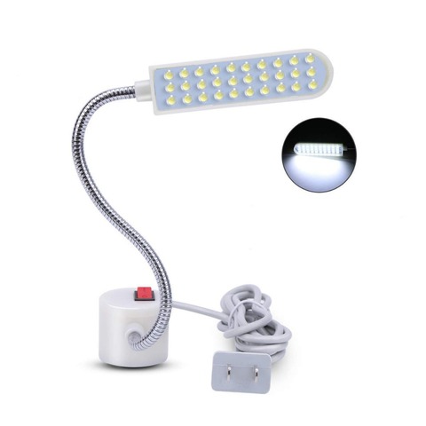 2022 Portable Sewing Machine LED Light 2W 30LED Magnetic Mounting Base Gooseneck Lamp for All Sewing Machine Lighting US/EU Plug ► Photo 1/6